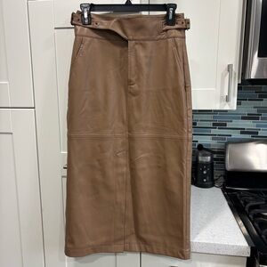 Benaar LA vegan leather belted skirt